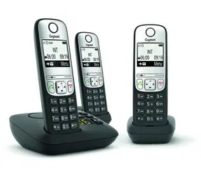 Gigaset A690A Trio schwarz / Telefon / kabellos / 3 Mobilteile