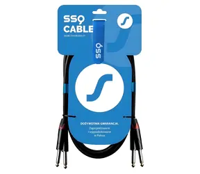 SSQ JMJM3 / Audiokabel / 2x 6,3-mm-Mono-Klinkenstecker - 2x 6,3-mm-Mono-Klinkenstecker / Anschluss / 3 m / schwarz