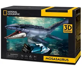 CubicFun Puzzle 3D National geographic Mosasaurus / 76 Teile / 48,5 x 17,9 x 19,4 cm