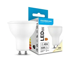 Modee Spot GU10 / LED-Lampe / 6-W-Ersatz für 42-W-Lampen / Kaltweiß 4000 K / 550 lm
