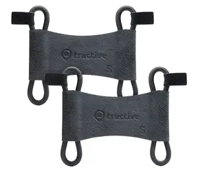 TRACTIVE Textilclips S für Hunde 6 schwarz / Clips für GPS-Ortungsgeräte / 2 Stück / Halsbänder bis 2,5 cm