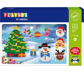 PLAYBOX Aufbügelbare Perlen Weihnachten / 4000 Stück / ab 5 Jahren