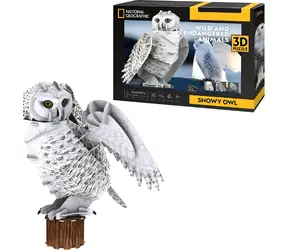 CubicFun Puzzle 3D National geographic: Schneeeule / 62 Teile / 17 x 17,3 x 24,6 cm