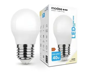 Modee LED-Mini-Globe-Lampe E27 4,9 W / Ersatz für 40 W / Kaltweiß 4000 K / 470 lm