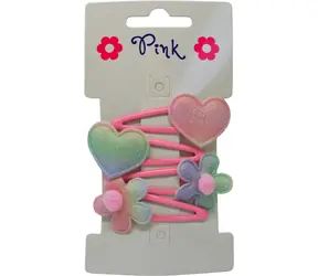 SPARKYS Haarspangen mit Blume und Herz / Haaraccessoires / 4 Stück