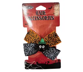 SPARKYS Halloween-Haarspange Spinne und Schleifen / Haaraccessoire / Textil