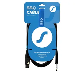 SSQ XLRJS3 schwarz / Audiokabel / XLR (F) - Klinkenbuchse 6,3 mm Stereo (M) / 3 m