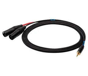 SSQ MIXLR1 schwarz / Audiokabel / 3,5-mm-Klinkenstecker - 2x XLR / 1 m