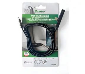 Vakoss TC-U570 schwarz / USB-Kabel USB-C - USB-C / Standfuß / 100 W / 1 m