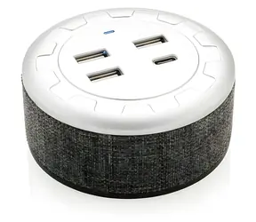 XD Design Vogue grau / USB-Ladegerät / 3x USB-A + 1x USB-C / 4,1 A / Kabellänge 1 m
