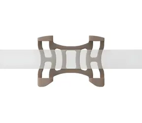 TRACTIVE Gummiclips für Hundehalsbänder, Größe 6 XL, braun / Clips / 2 Stück / für Halsbänder bis 4 cm