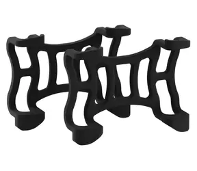 TRACTIVE Gummiclips für Hunde 6 XL, schwarz / Clips für GPS-Ortungsgeräte / 2 Stück / Halsbänder bis 4 cm