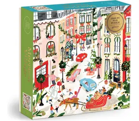 Galison Metallic-Puzzle „Frohe Weihnachten“ / 1000 Teile / Größe 50,8 × 68,6 cm
