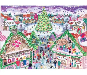 Galison Metallpuzzle Adventsmärkte / 1000 Teile / Größe 68,6 × 50,8 cm