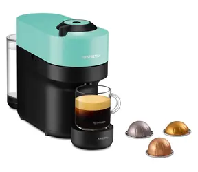 Krups Nespresso Vertuo Pop XN 9204 Aqua Mint / Kapselkaffeemaschine / 1500 W / WLAN / Bluetooth