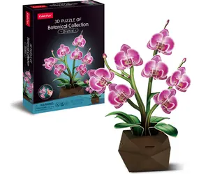 CubicFun 3D-Puzzle Botanische Kollektion: Orchidee / 85 Teile / 23,4 x 16,2 x 33,8 cm