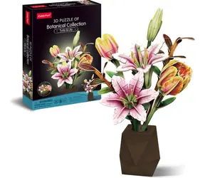 CubicFun 3D-Puzzle Botanische Kollektion: Tulpen und Lilien / 103 Teile