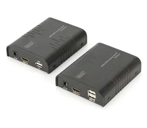 Digitus HDMI KVM IP Extender Set schwarz / KVM-Extender / Cat5e / 120 m / Full HD 60 Hz