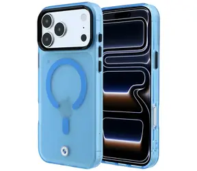 BMW -Logo mit mattierter IML-Oberfläche und Metall Logo , blau / Rückseite / MagSafe / iPhone 17 Pro Max / 18 Pro Max