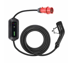Platinet PPC7M11 schwarz / Ladestation für Elektroautos / 11 kW / CE 5-polig + Typ 2 / 7 m / einstellbarer Strom