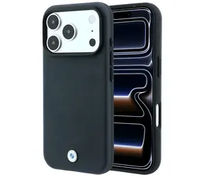 BMW Logo aus Kevlar-Metall, dunkelgrau / Rückseite / MagSafe / iPhone 17/18 Pro Max