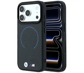 BMW M Kevlar Blue Print Ring Logo schwarz / Rückseite / MagSafe / iPhone 17 Pro Max/18 Pro Max