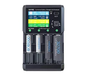 SkyRC MC5000 / Akkuladegerät und -analysator / USB-C / 4 Steckplätze / Li- ION, NiMH, NiCd / 0,05-5 A / 80 W