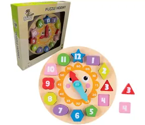 BABU Puzzle-Uhr / Holz / 13 Teile / ab 3 Jahren