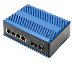 Digitus DN-651149 / Switch / Industriell / Unmanaged / Gigabit / PoE 4x30W / 2x SFP / DIN-Schiene