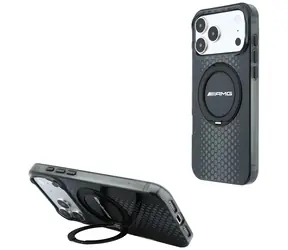 Mercedes AMG Double Layer Urban Line schwarz / Rückseite / MagSafe / mit Ständer / für iPhone 18 Pro Max, 17 Pro Max