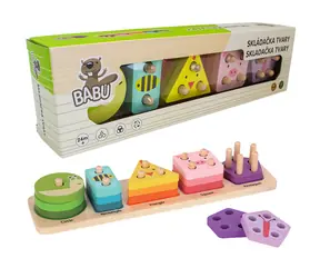 BABU Formenpuzzle / Holz / ab 2 Jahren / 19,6 x 8 x 6,5 cm