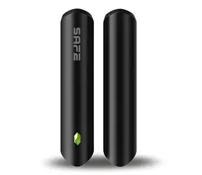SAFE Door Guard PLUS schwarz / Kabelloser magnetischer Öffnungs-, Stoß- und Neigungssensor zur Sicherung von Fenstern und Türen