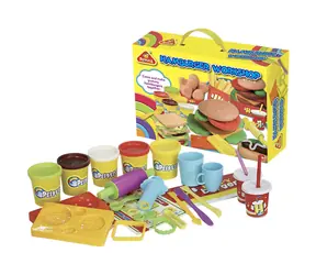 SPARKYS Modelliermasse Hamburger-Bastelset / Kreativset / Bausteine und Formen / ab 3 Jahren