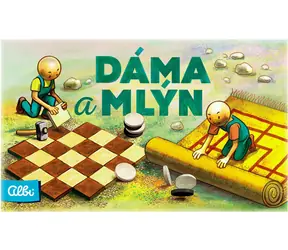 Albi Spiel Dame und Mühle 2in1 / Brettspiel / 2 Spieler / 24 Steine / ab 6 Jahren