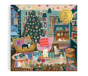 Galison Folienpuzzle Weihnachtsbuchhandlung / 500 Teile / ab 3 Jahren