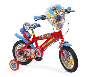 TOIMSA Kinderfahrrad Paw Patrol rot / 12 Zoll / Seitenräder / Flaschenhalter / ab 3 Jahren