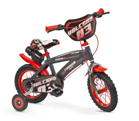 TOIMSA Kinderfahrrad Vulcano 12" grau / Seitenräder / Doppelbremsen / Luftreifen / ab 3 Jahren