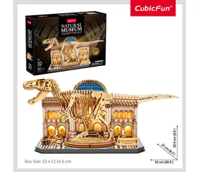 CubicFun 3D-Puzzle Tyrannosaurus Rex LED / 262 Teile / 2x AA-Batterien (müssen separat erworben werden)