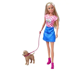 Simba Steffi Puppe mit Hund / 29 cm / ab 3 Jahren