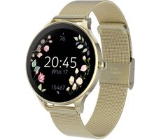 Forever Velora SB-306 gold / Smartwatch / 1,19" / AMOLED / 390×390 Pixel / Bluetooth 5.2 / Android. iOS 