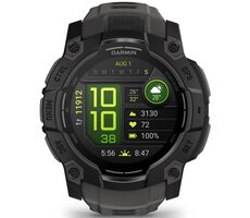 Garmin Instinct 3 AMOLED 50 mm schwarz mit anthrazitfarbenem Armband / Smartwatch / GPS / BT / tägliches Aktivitätstracking / 10 ATM