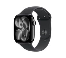 Apple Watch Series 11 GPS+Cellular 42 mm Piano Black Aluminiumgehäuse - Schwarzes Sportarmband M/L