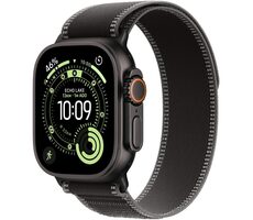Apple Watch Ultra 3 (2025) GPS+Cellular 49 mm, schwarzes Titangehäuse - schwarzer Trail-Griff (S/M) / 130-180 mm