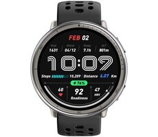Amazfit Active 2 Rund, schwarz-silber / Smartwatch / 1,32" AMOLED / 5 ATM / Bluetooth 5.2 / GPS