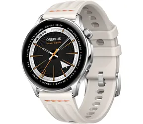 OnePlus Watch Lite (45 mm) Silbernes Edelstahlgehäuse / Smartwatch / 1,46" / AMOLED-Display / 5 ATM / Android