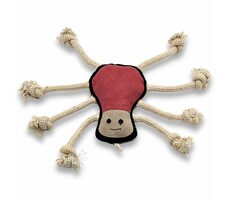 PafDog Spinnenpfoten-Spielzeug für Hunde aus Leder und Jute, 38 cm