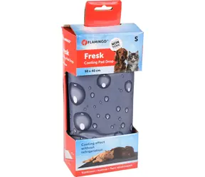 Flamingo Kühlkissen graues Tropfenmuster S 50x40cm