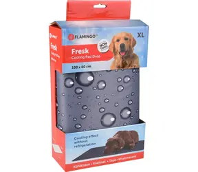 Flamingo Kühlkissen graues Tropfenmuster XL 100x60cm