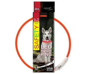 Dog Fantasy LED Nylonhalsband orange 65 cm