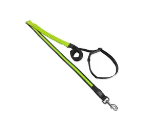 Dog Fantasy USB LED Nylon Laufleine grün 2,5x180-250 cm